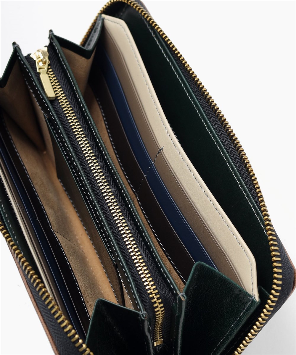 タケオキクチ イデア ラウンドファスナー長財布  カード段13