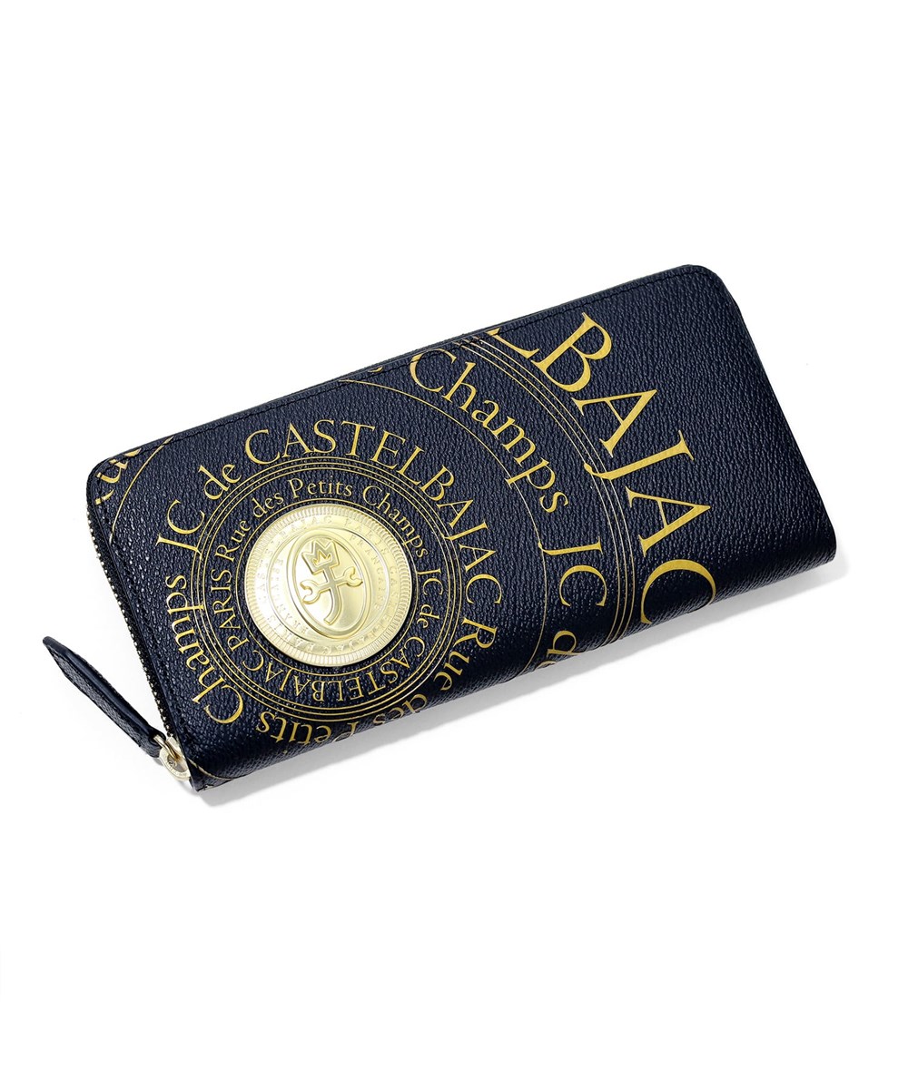 カステルバジャック プルトン 長財布 ラウンドファスナー カード段12