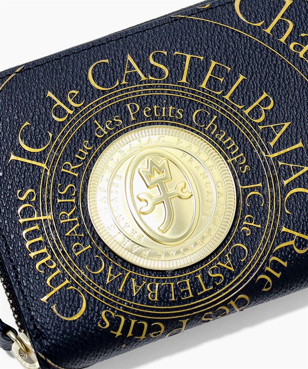 カステルバジャック プルトン 長財布 ラウンドファスナー カード段12