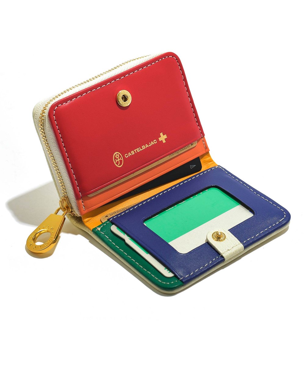 カステルバジャック レインボー パスケース兼用 小銭入れ