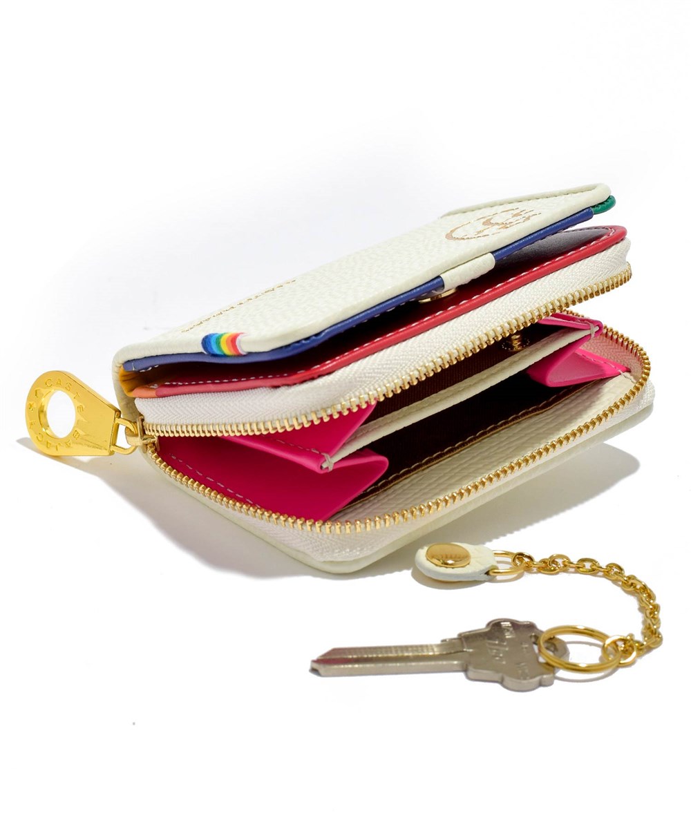 カステルバジャック レインボー パスケース兼用 小銭入れ