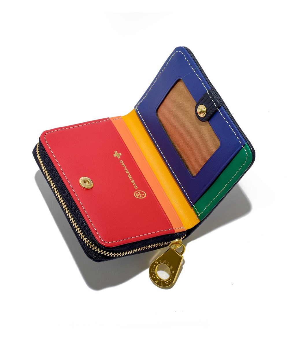 カステルバジャック レインボー パスケース兼用 小銭入れ