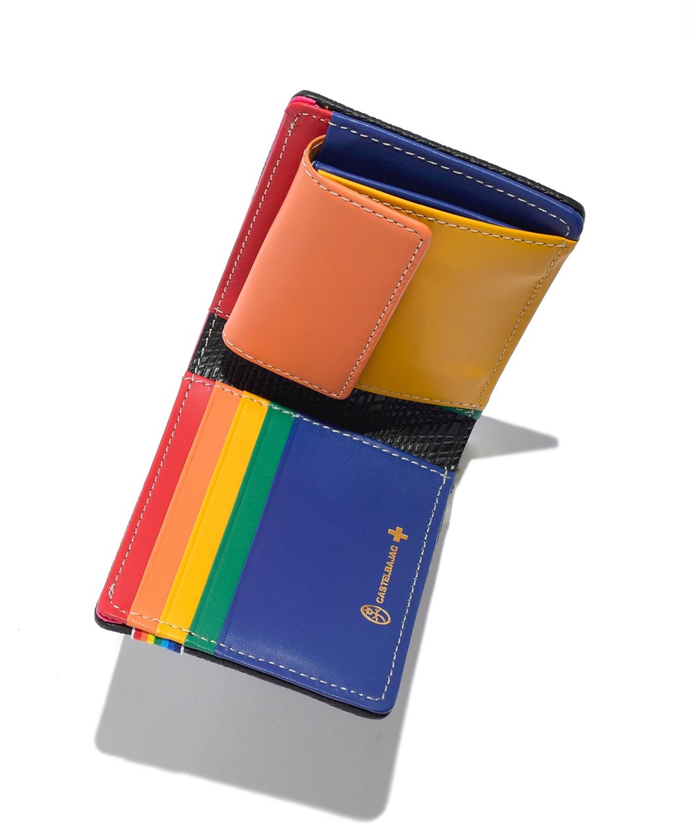 カステルバジャック レインボー 二つ折り財布 カード段9