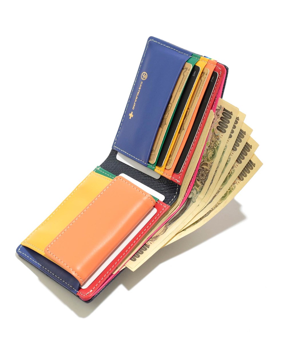 カステルバジャック レインボー 二つ折り財布 カード段9
