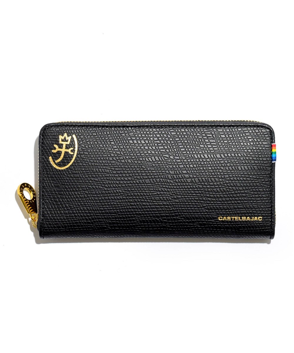 カステルバジャック レインボー ラウンドファスナー長財布 カード段13
