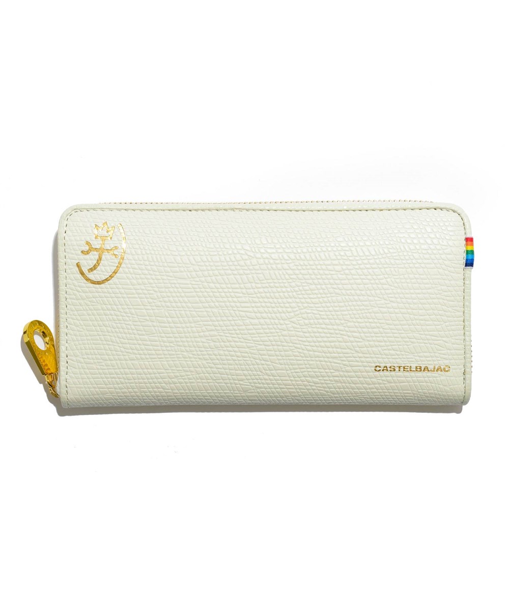 カステルバジャック レインボー ラウンドファスナー長財布 カード段13