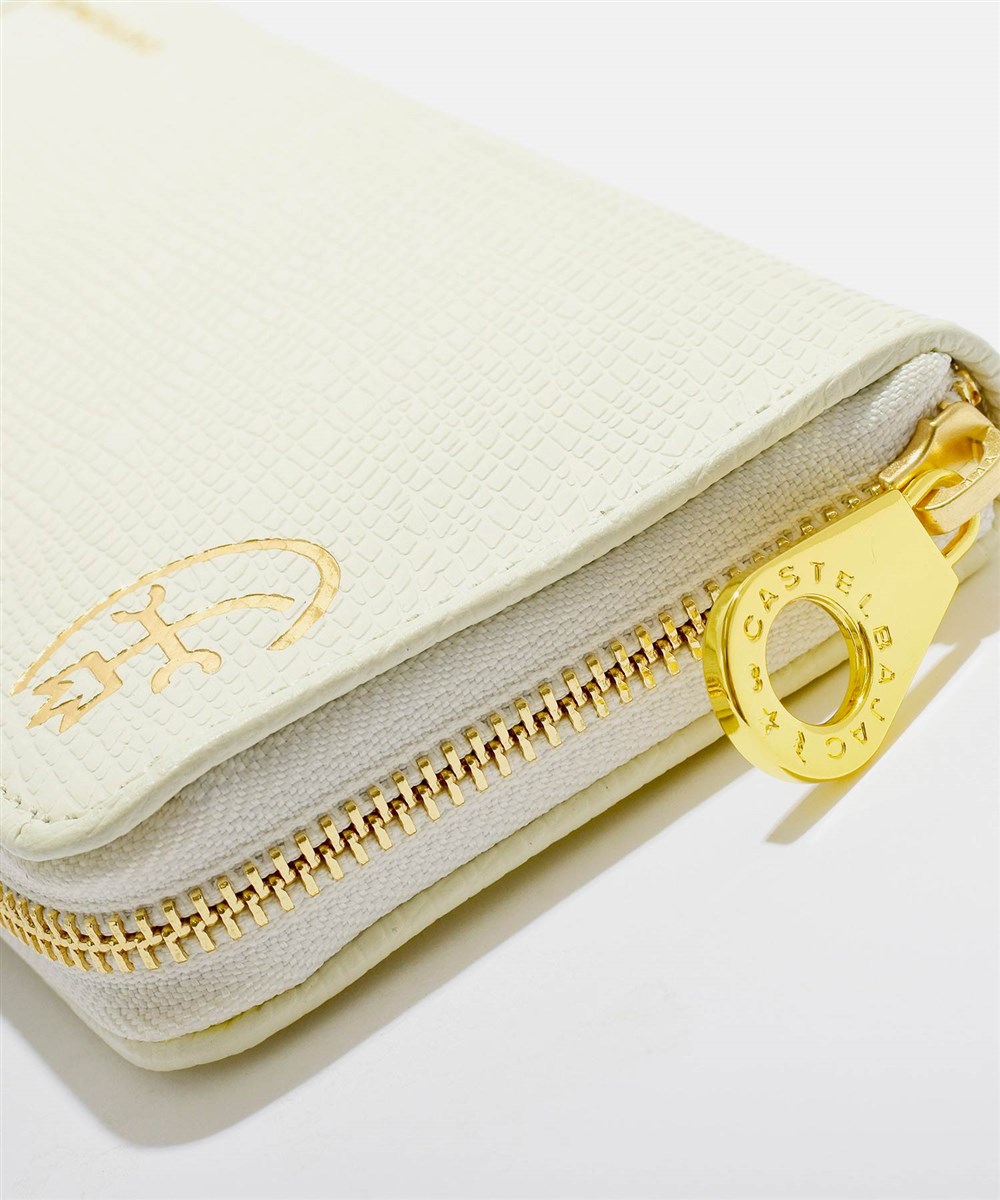 カステルバジャック レインボー ラウンドファスナー長財布 カード段13