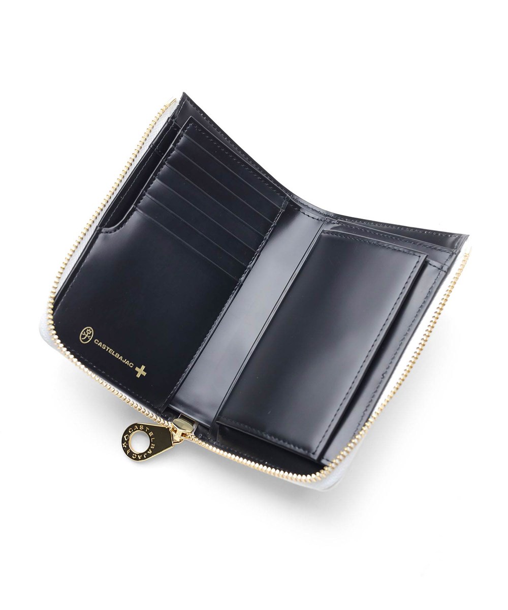 カステルバジャック シテ L字ファスナーセミ長財布 カード段6