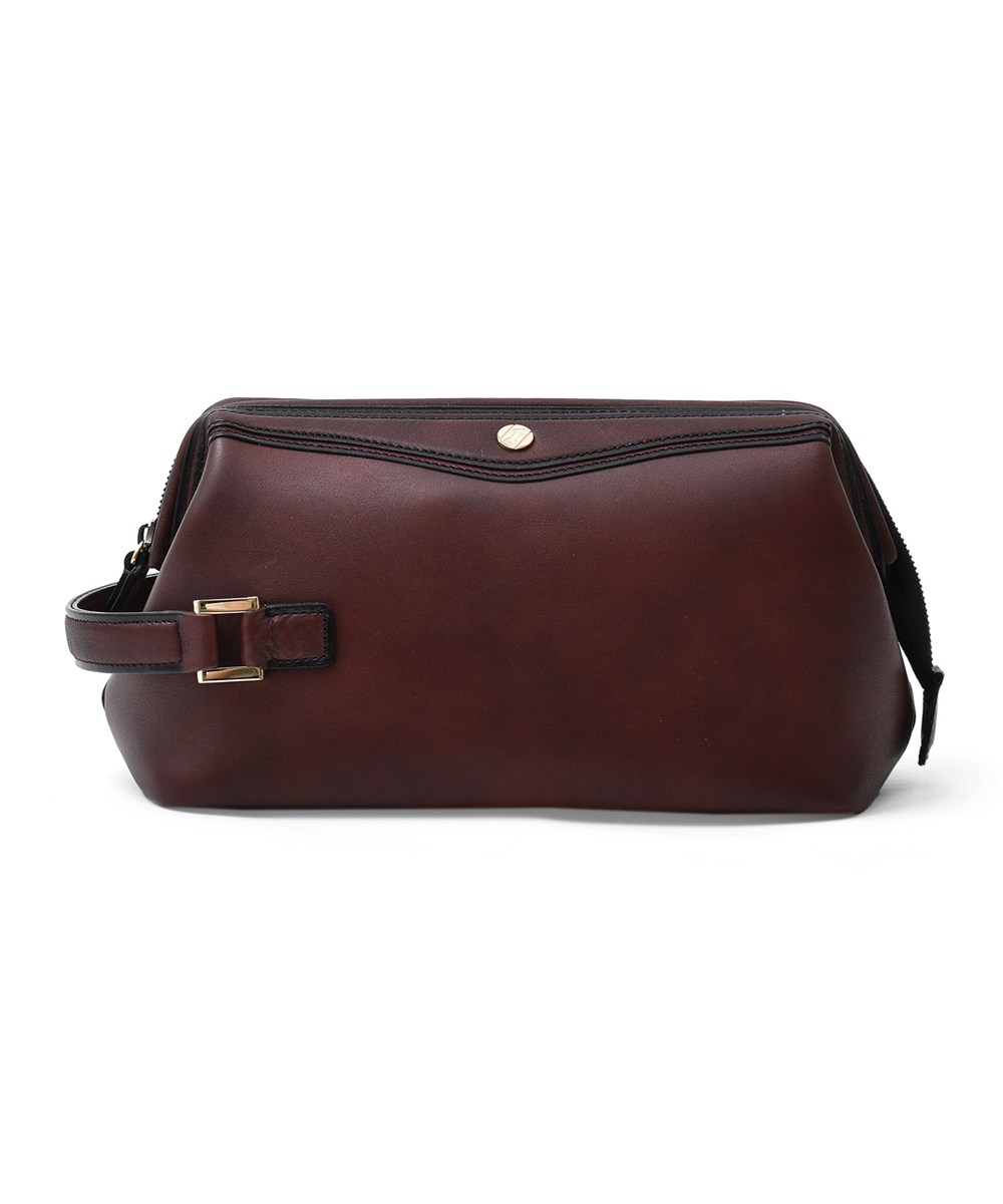 ゴールドファイル オックスフォード レザーメンズバッグ 口枠 24cm