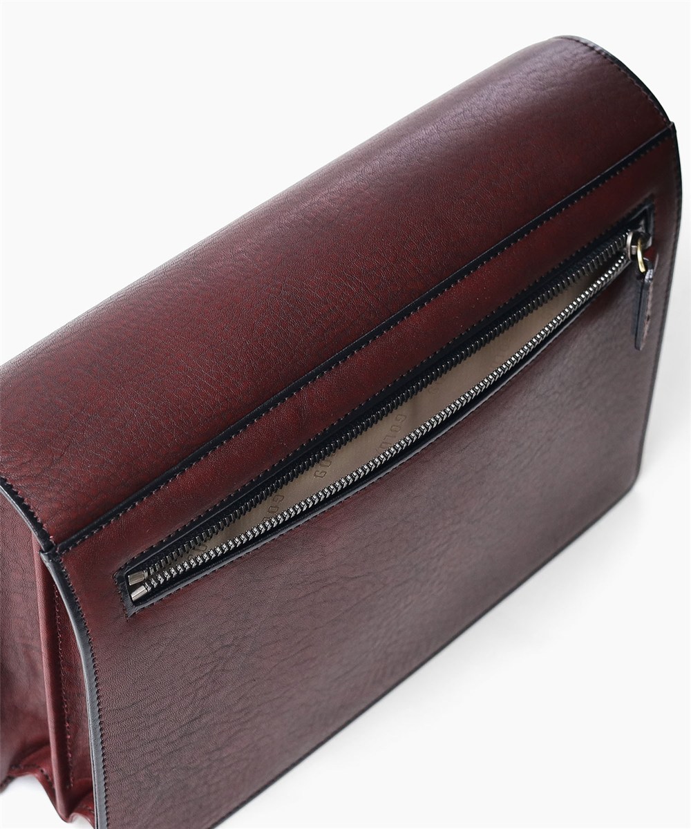 ゴールドファイル オックスフォード レザーメンズバッグ カブセ 27cm