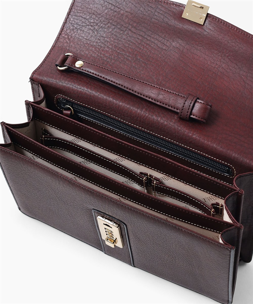 ゴールドファイル オックスフォード レザーメンズバッグ カブセ 27cm