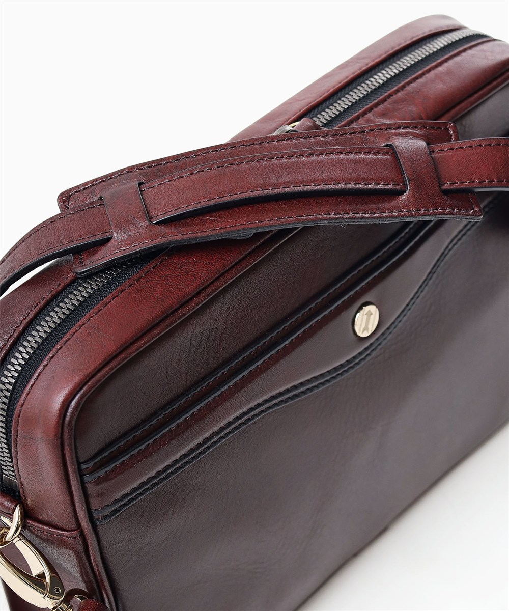 ゴールドファイル オックスフォード レザーメンズバッグ兼ショルダーバッグ