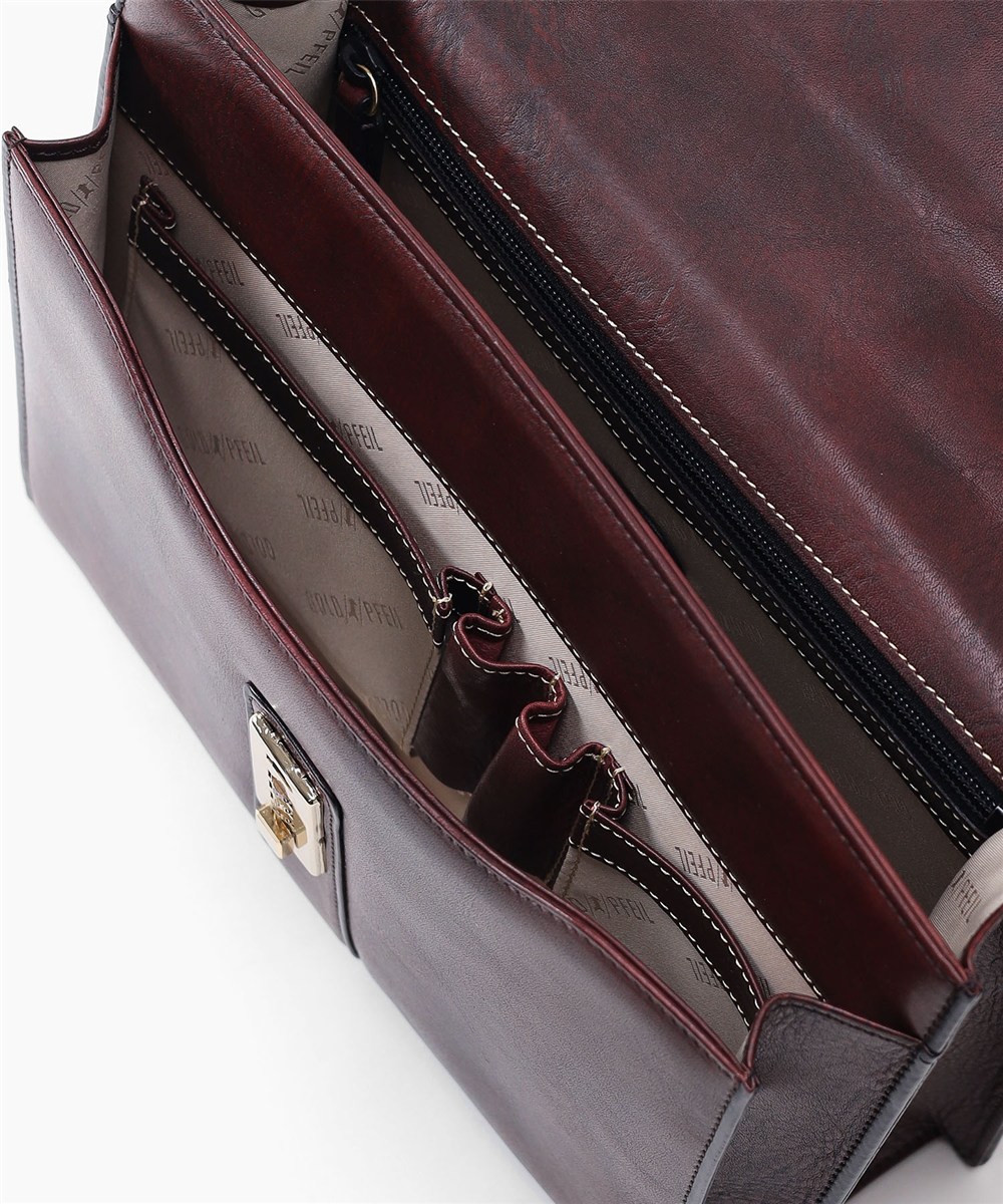 ゴールドファイル オックスフォード レザービジネスバッグ B5 カブセ