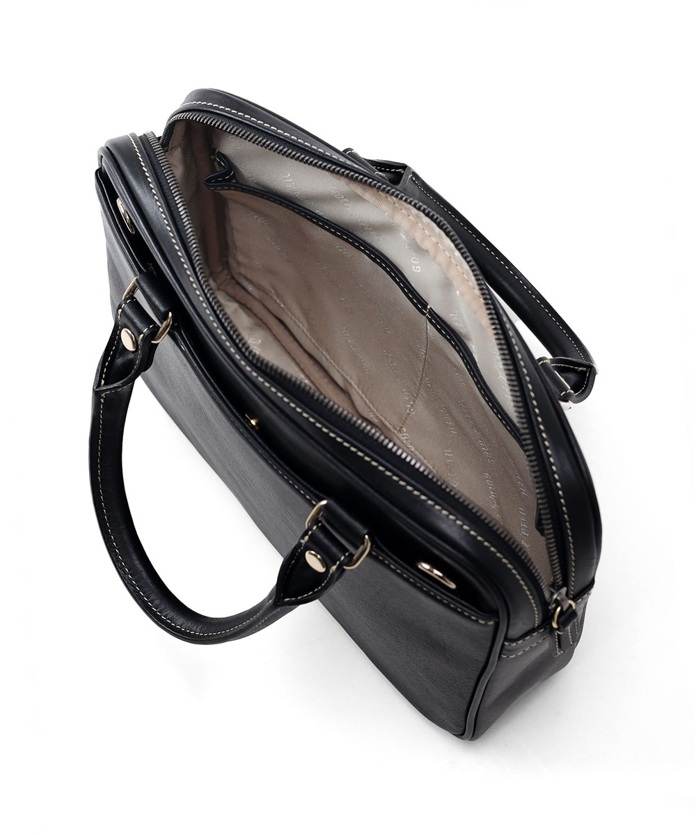 ゴールドファイル オックスフォード レザーコンパクトビジネスバッグ