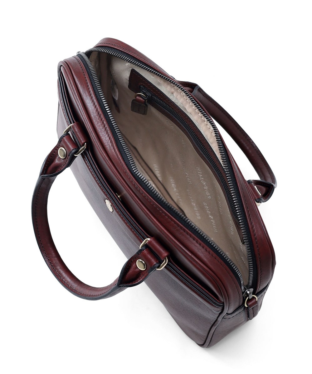 ゴールドファイル オックスフォード レザーコンパクトビジネスバッグ