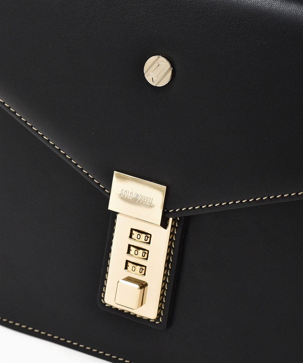 ゴールドファイル オックスフォード レザークラッチバッグ カブセ