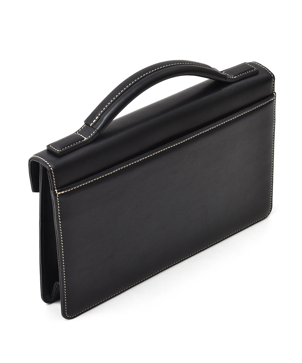 ゴールドファイル オックスフォード レザークラッチバッグ カブセ