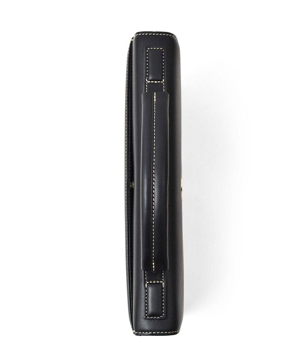 ゴールドファイル オックスフォード レザークラッチバッグ カブセ