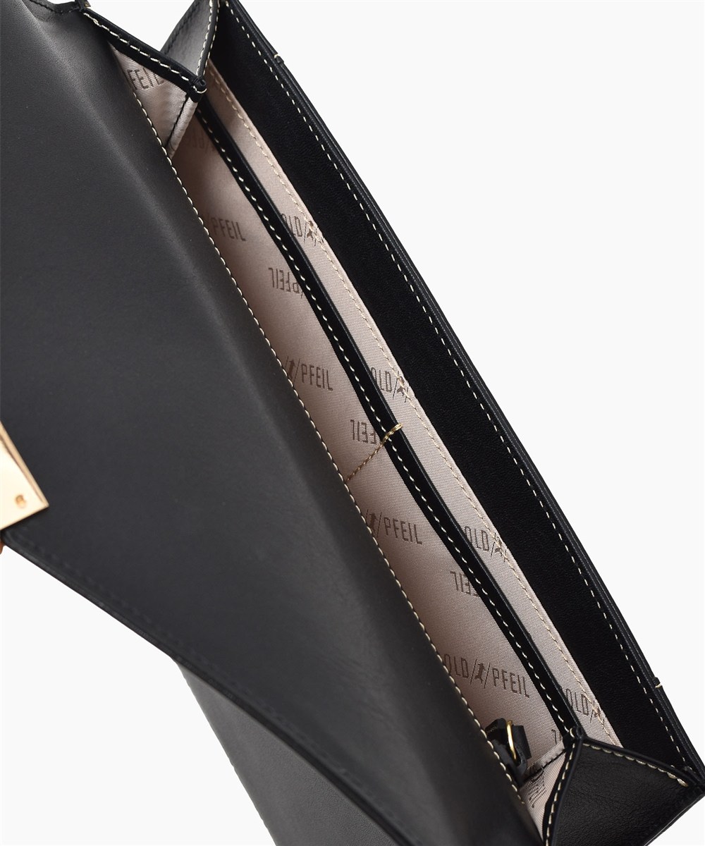 ゴールドファイル オックスフォード レザークラッチバッグ カブセ