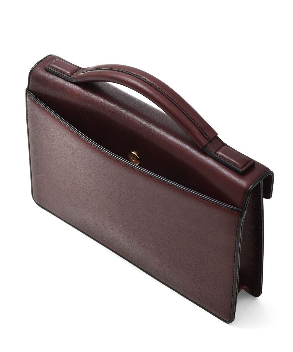 ゴールドファイル オックスフォード レザークラッチバッグ カブセ