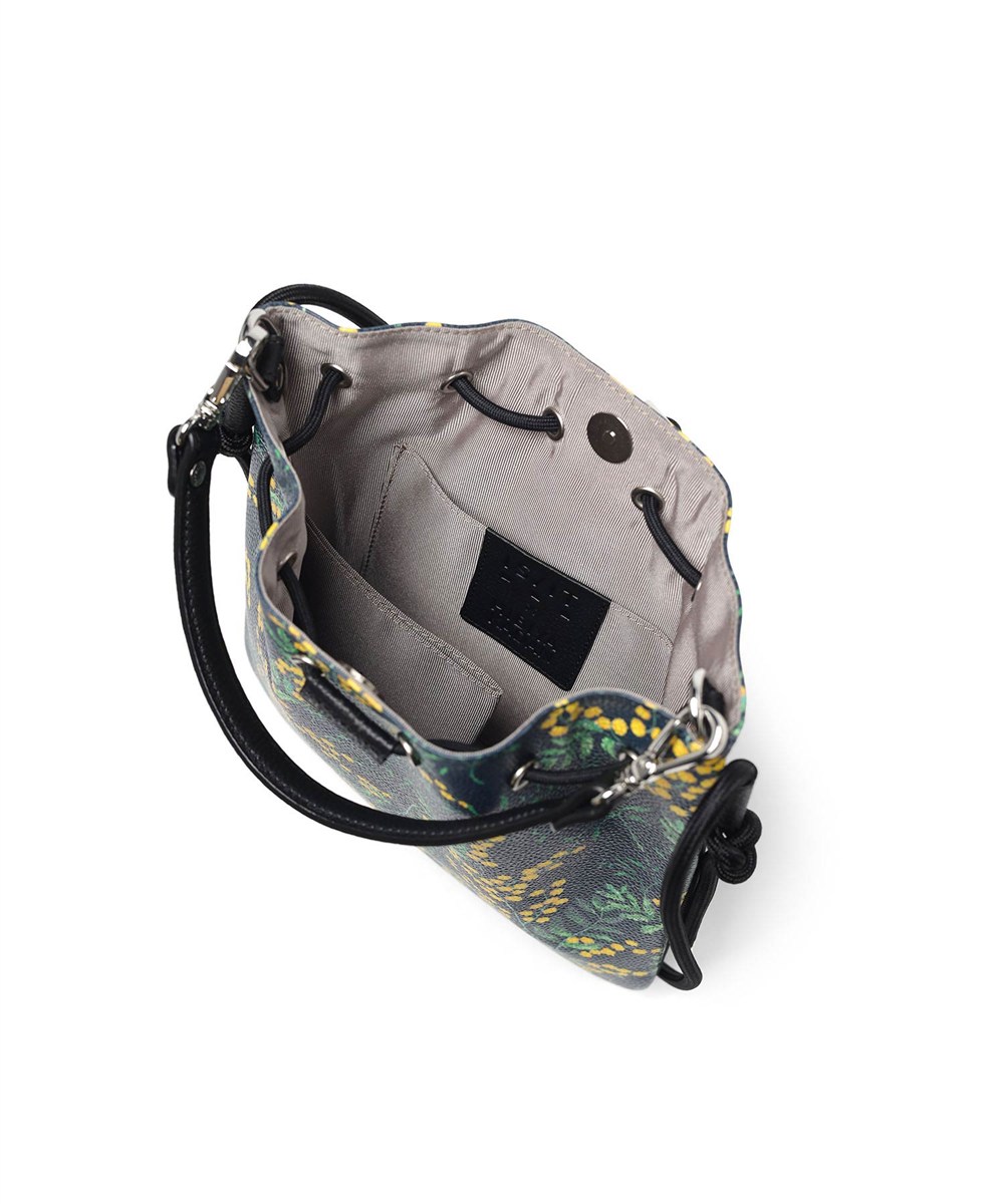 イズイット フラワーズ レザー巾着ショルダーバッグ 日比谷花壇コラボ