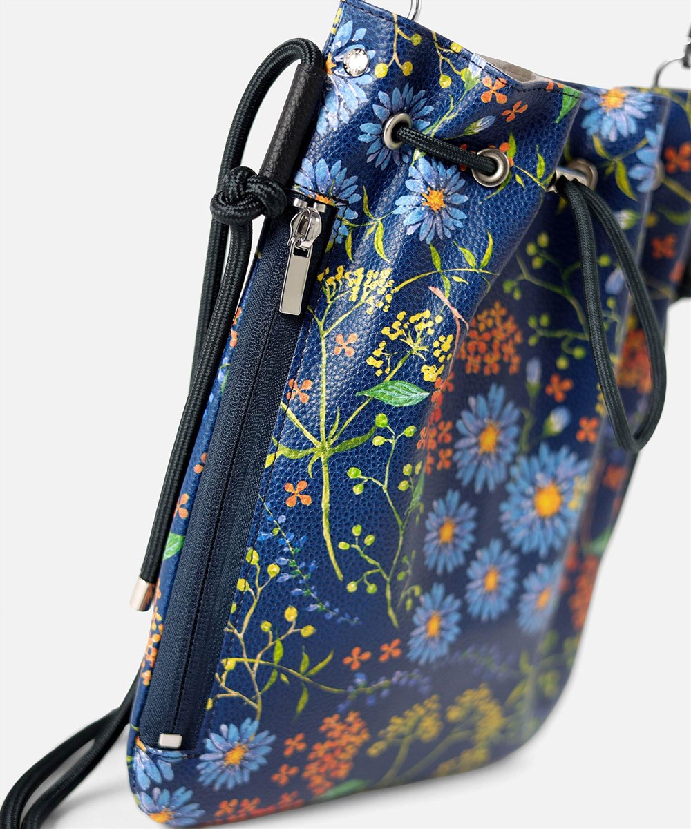 イズイット フラワーズ レザー巾着ショルダーバッグ 日比谷花壇コラボ