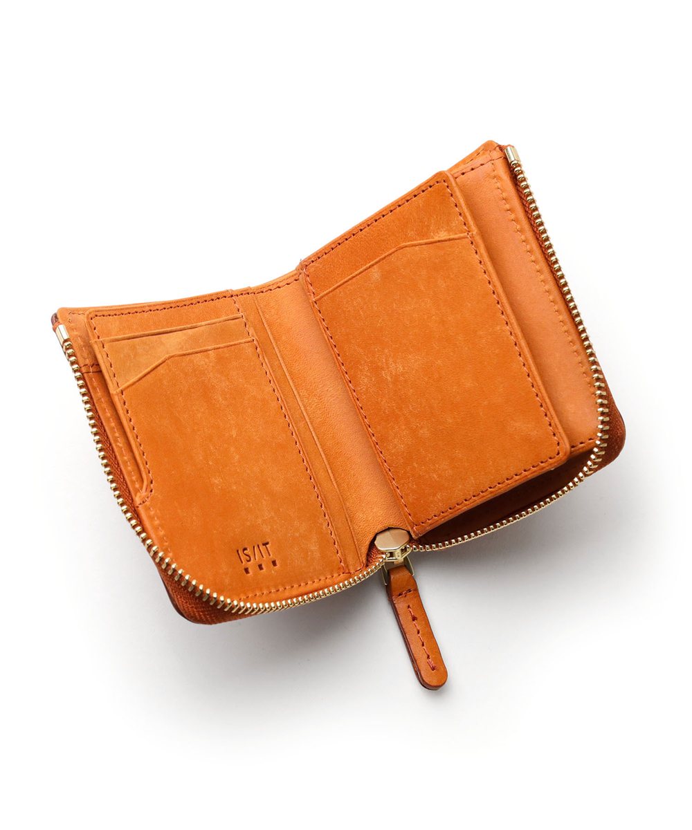 イズイット トスカーナ L字ファスナー 二つ折り財布 カード段5