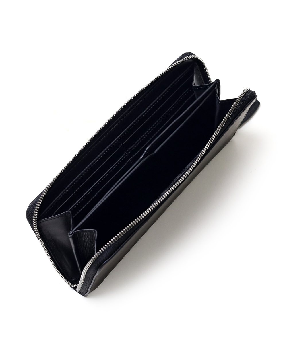 イズイット ラム ラムスキン ラウンドファスナー長財布 カード段12