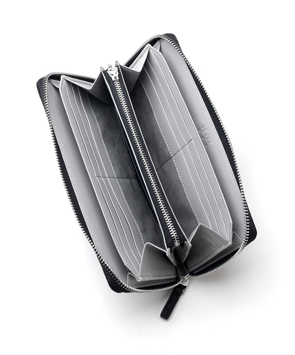 イズイット ブルーシャーク ラウンドファスナー長財布 カード段14