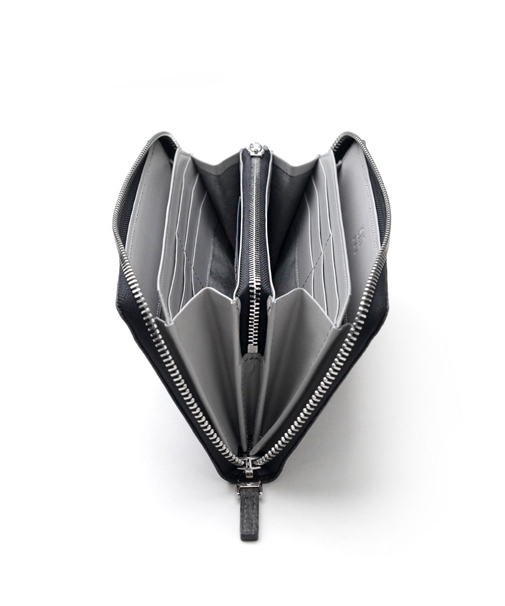 イズイット ブルーシャーク ラウンドファスナー長財布 カード段14