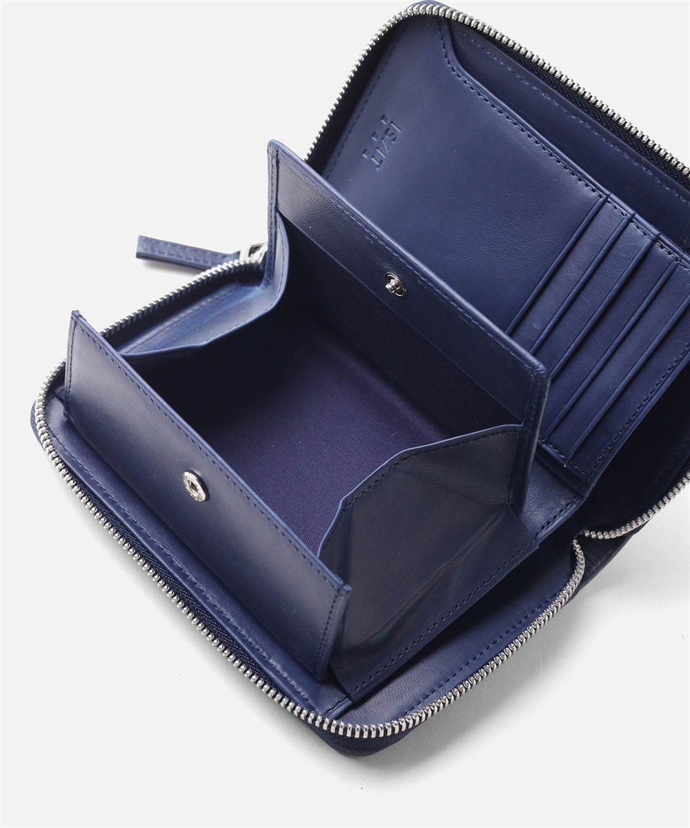 イズイット ガルーシャ ラウンドファスナー セミ長財布 カード段9