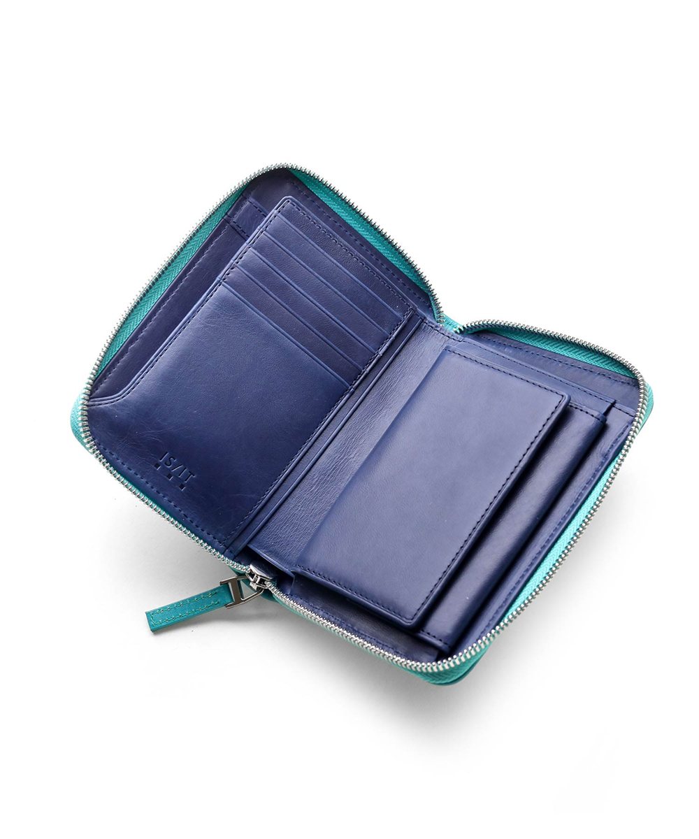 イズイット ガルーシャ ラウンドファスナー セミ長財布 カード段9