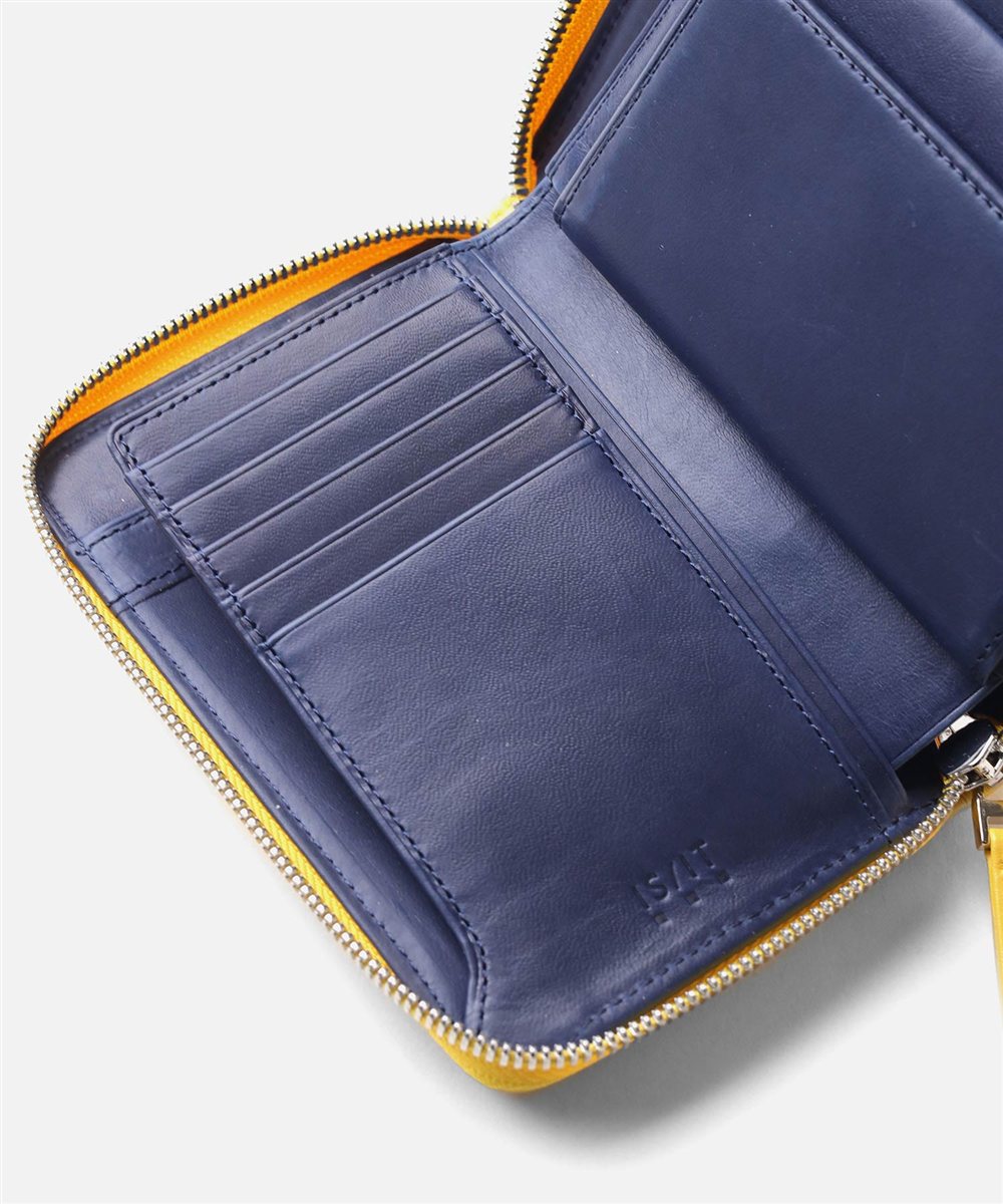 イズイット ガルーシャ ラウンドファスナー セミ長財布 カード段9