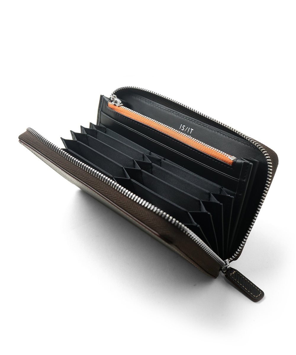イズイット ピール ラウンドファスナー長財布 カード段16