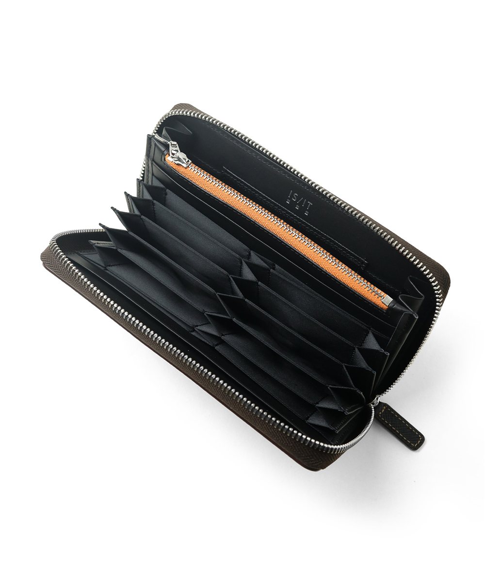 イズイット ピール ラウンドファスナー長財布 カード段16