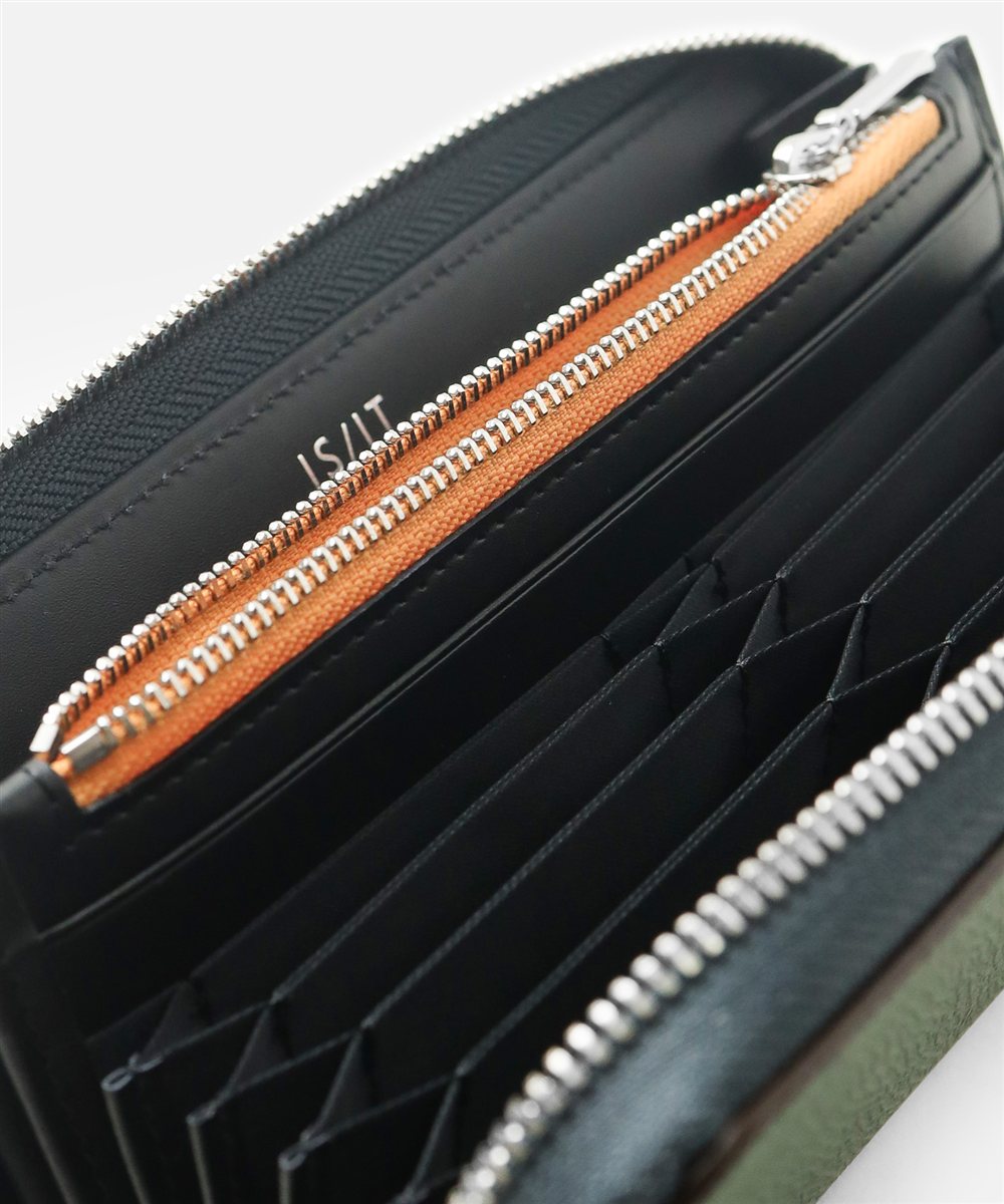 イズイット ピール ラウンドファスナー長財布 カード段16