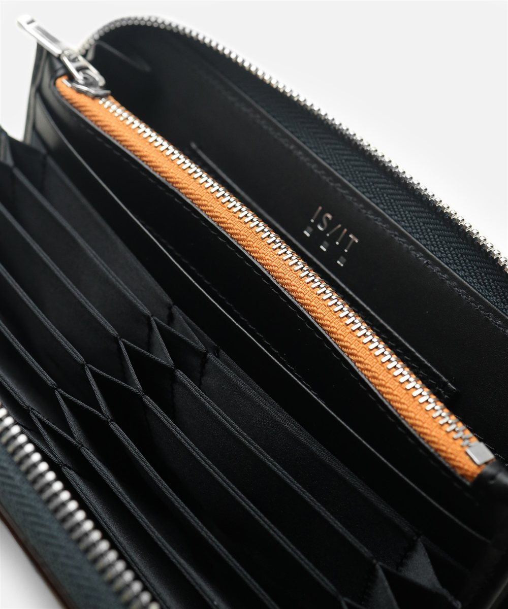 イズイット ピール ラウンドファスナー長財布 カード段16