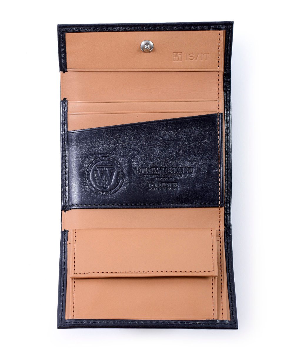 イズイット ウィンザー ブライドルレザー 三つ折り財布 カード段3