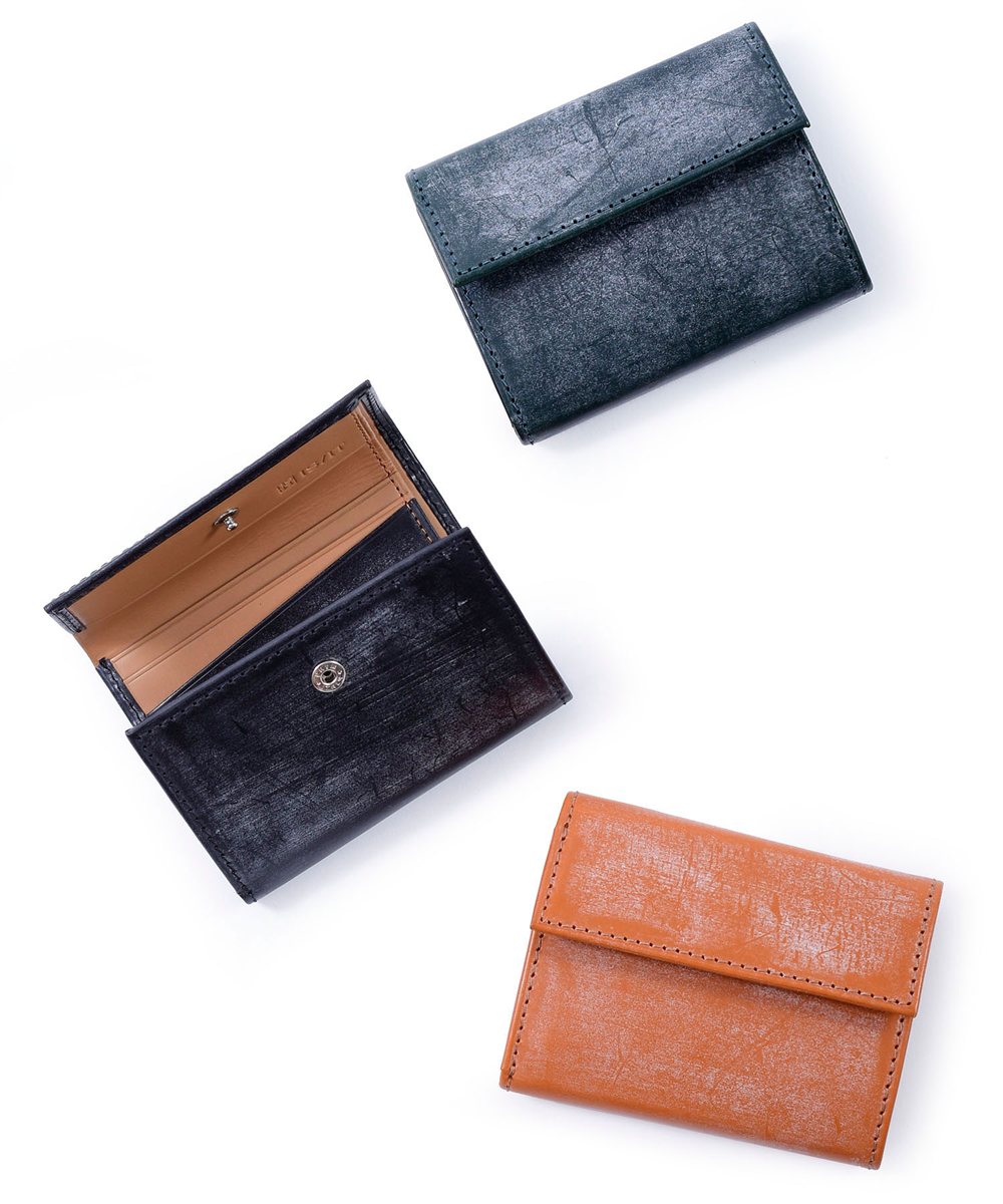 イズイット ウィンザー ブライドルレザー 三つ折り財布 カード段3