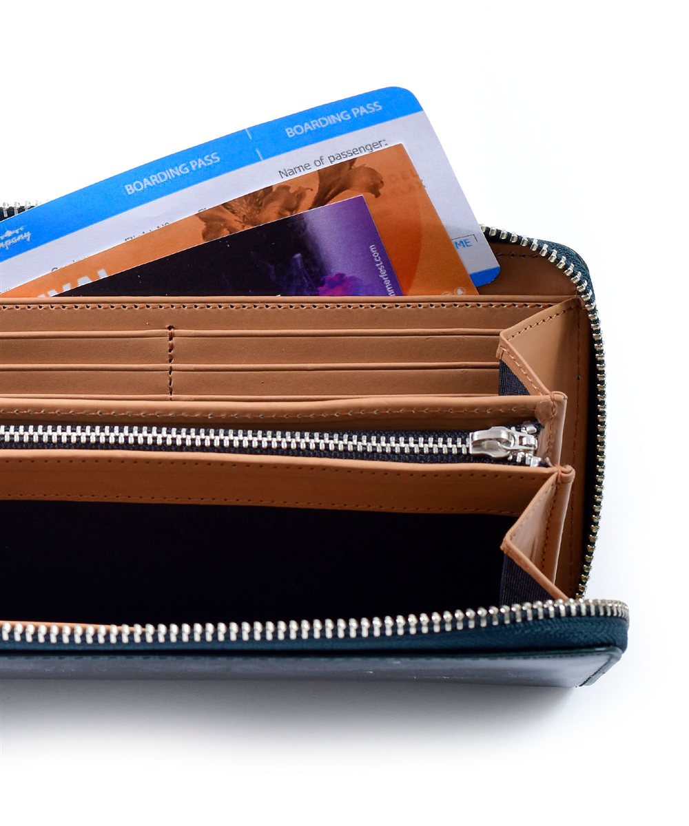 イズイット ウィンザー ブライドルレザー ラウンドファスナー長財布 カード段14