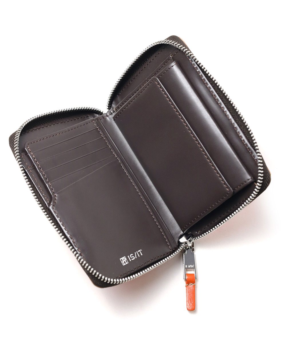 イズイット ルチード ラウンドファスナー セミ長財布 カード段9