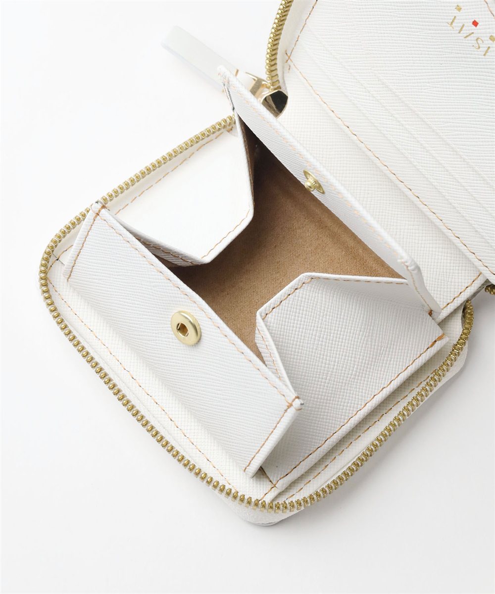 イズイット モノクロ 二つ折り財布 カード段5