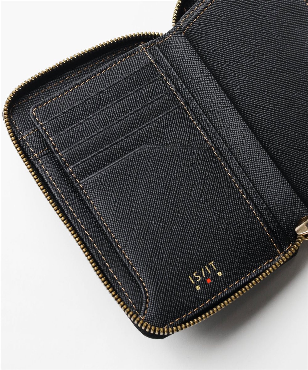 イズイット モノクロ セミ長財布 カード段9