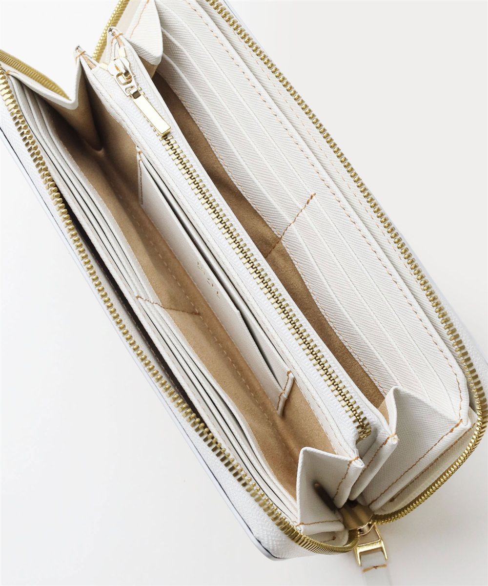 イズイット モノクロ ラウンドファスナー長財布 カード段14