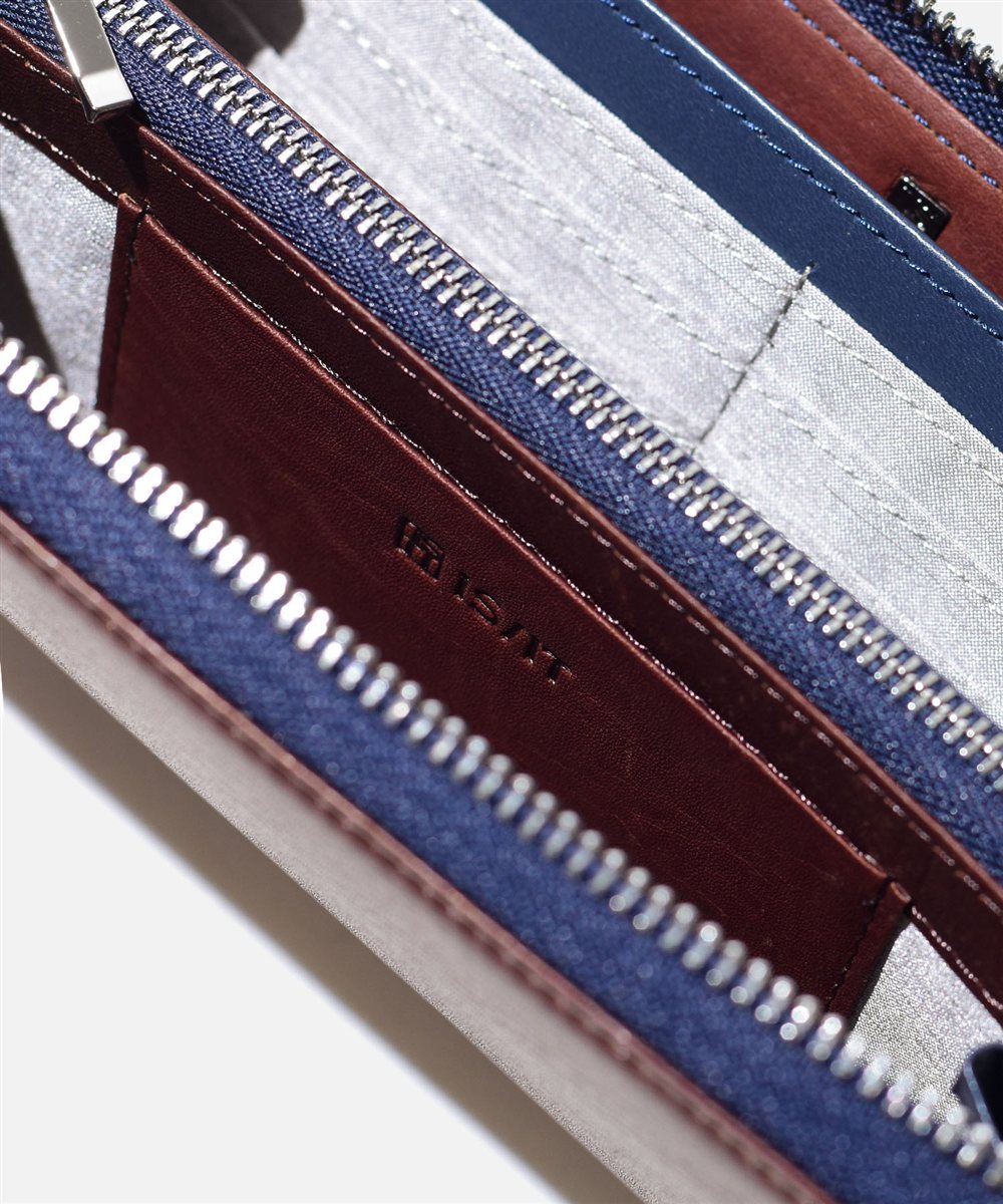 イズイット シルキー ラウンドファスナー長財布 カード段12