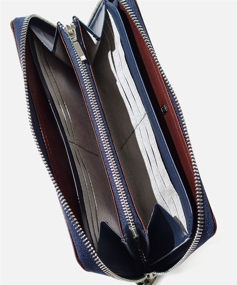 イズイット シルキー ラウンドファスナー長財布 カード段12