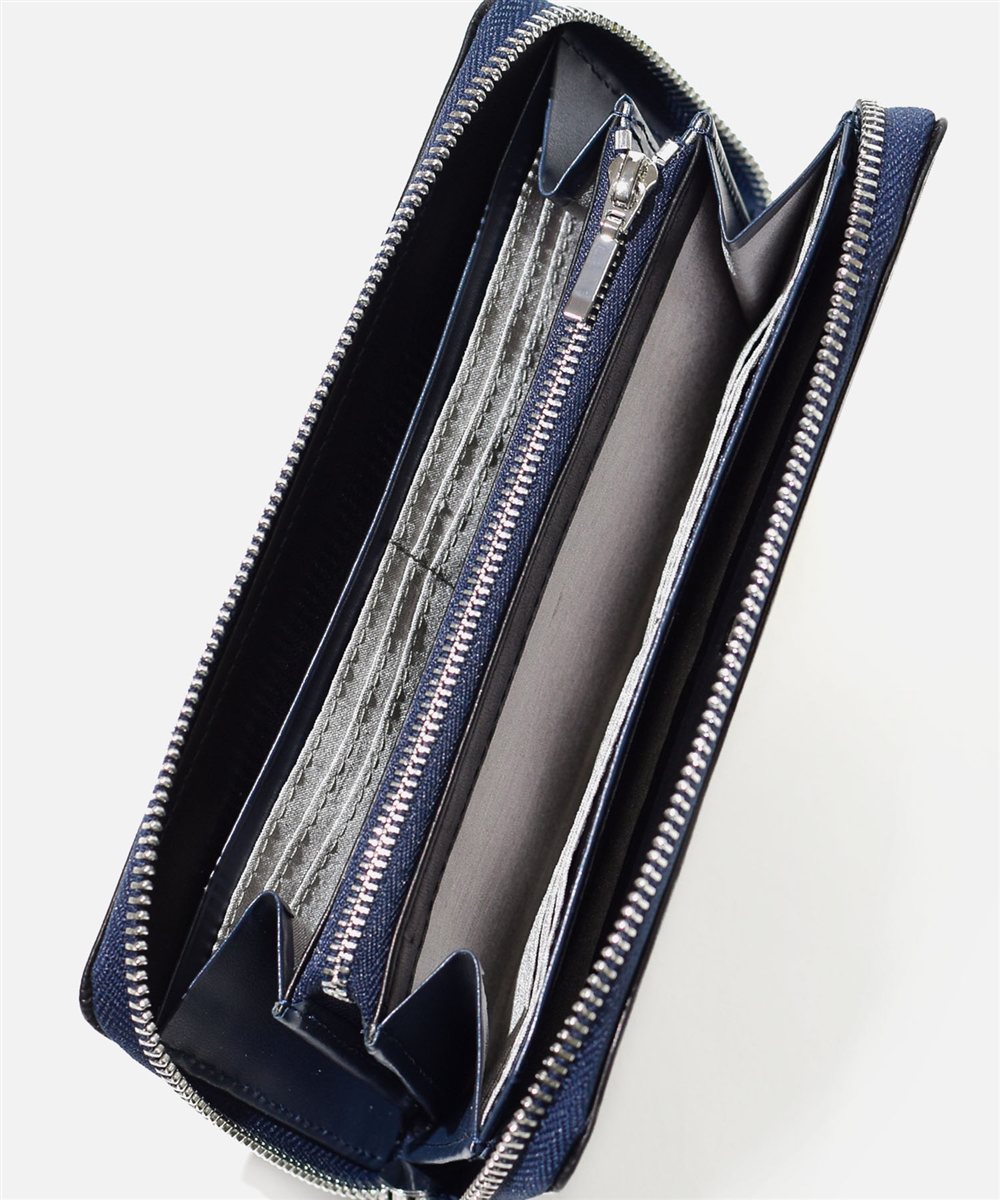 イズイット シルキー ラウンドファスナー長財布 カード段12