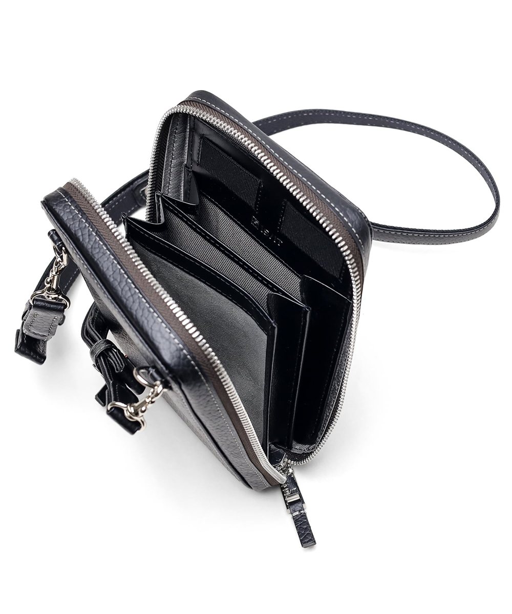 イズイット ノボ レザーミニショルダーバッグ  厚マチ