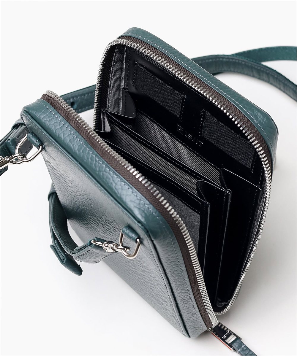 イズイット ノボ レザーミニショルダーバッグ  厚マチ