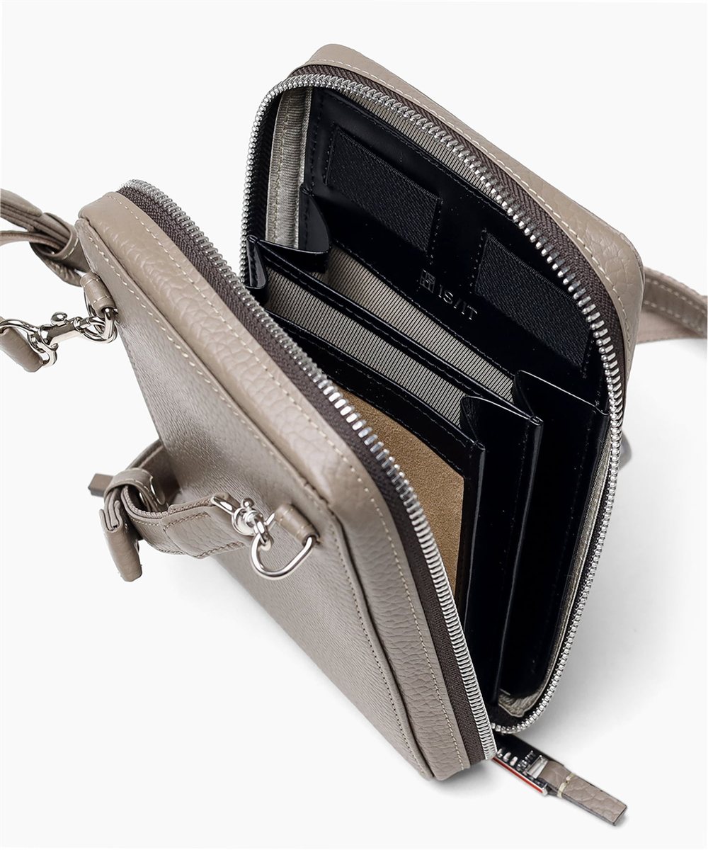 イズイット ノボ レザーミニショルダーバッグ  厚マチ